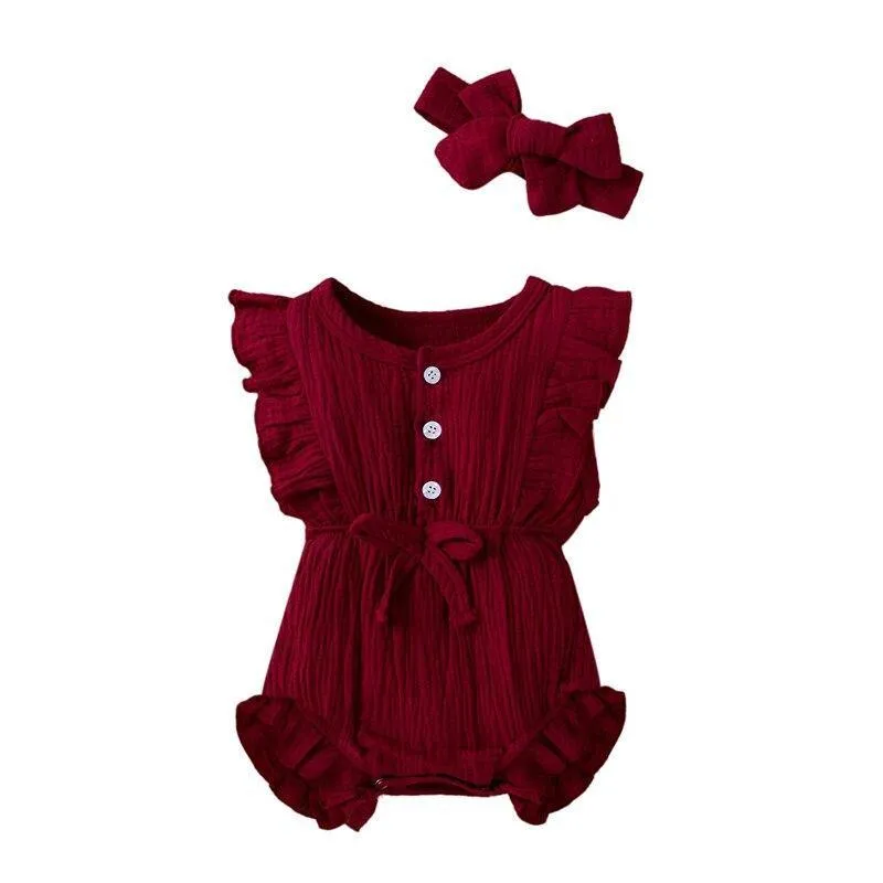 Summer Cotton Linen Romper