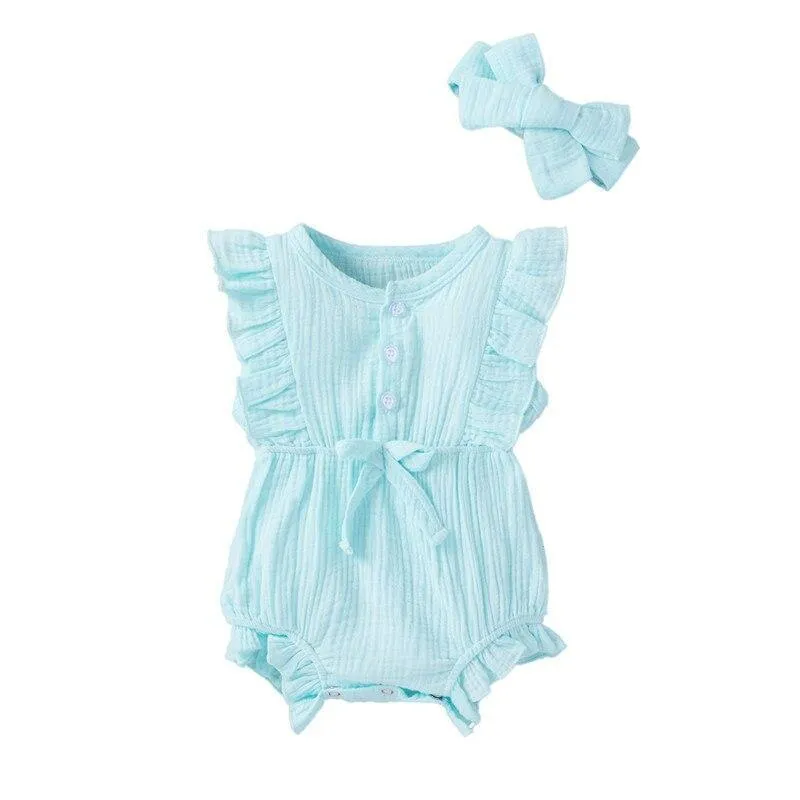 Summer Cotton Linen Romper
