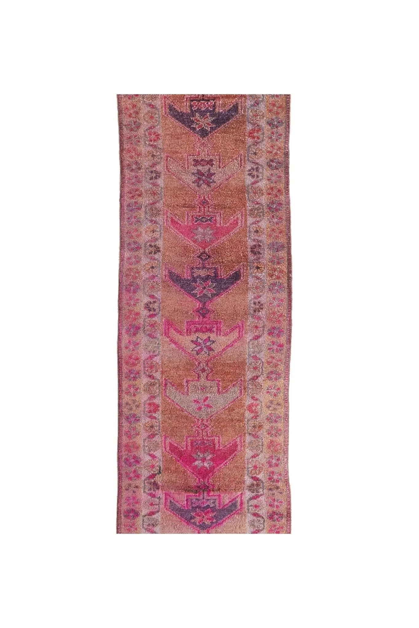 'Summer Rosé ' Turkish Runner Rug - 2'6.5" x 15'1"