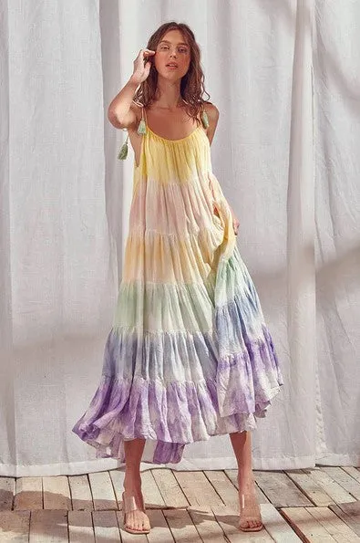 Sun & Rainbow Maxi Dress