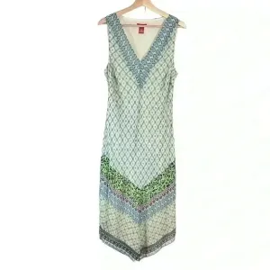 Sundance Silk Boho Maxi Dress | Blues Greens | SZ L