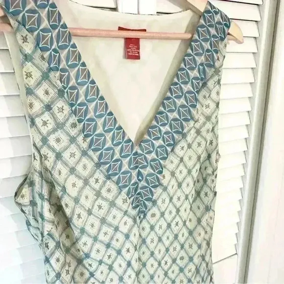 Sundance Silk Boho Maxi Dress | Blues Greens | SZ L