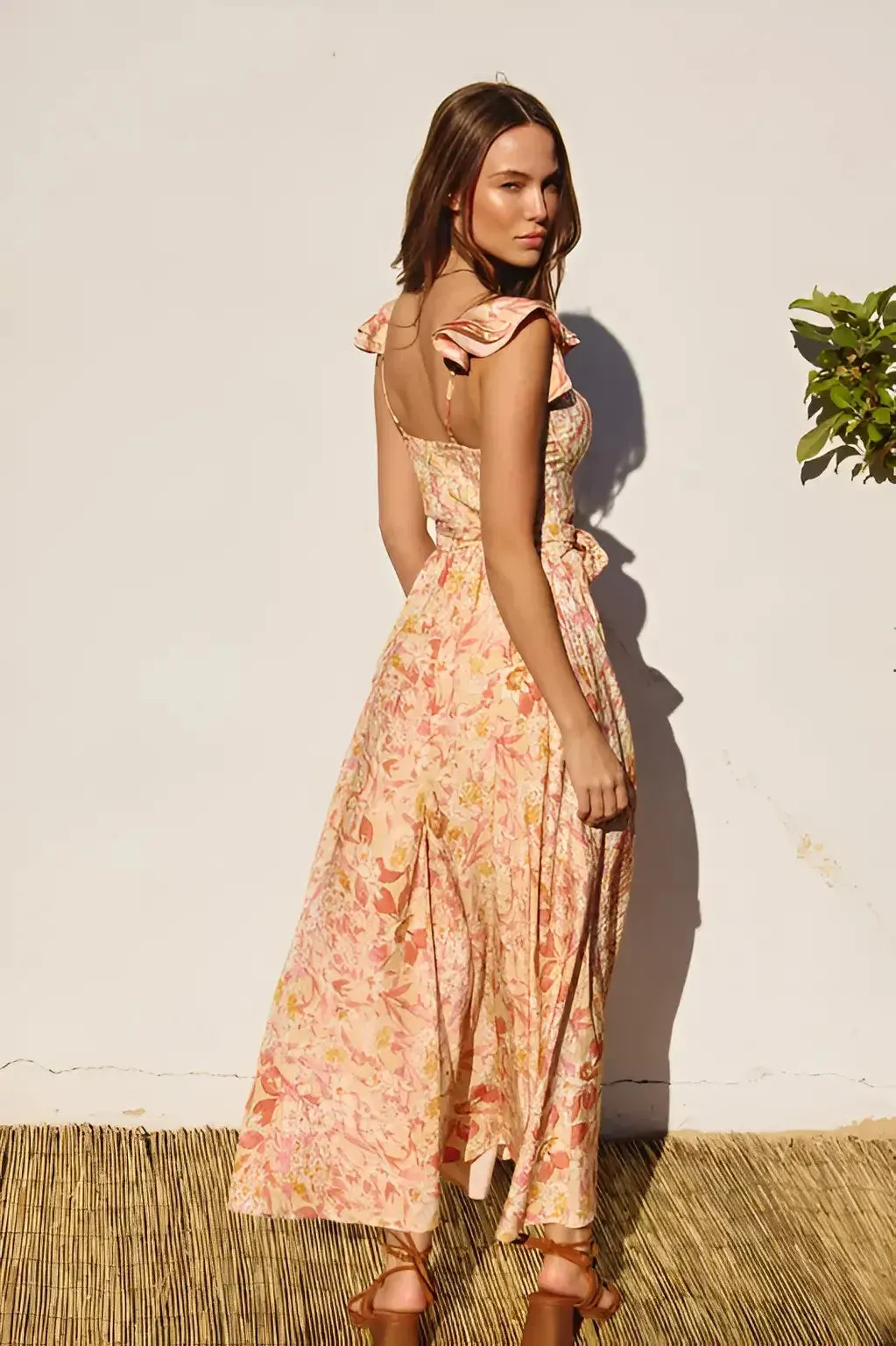 SUNNY DAYS CORSET TOP MAXI DRESS