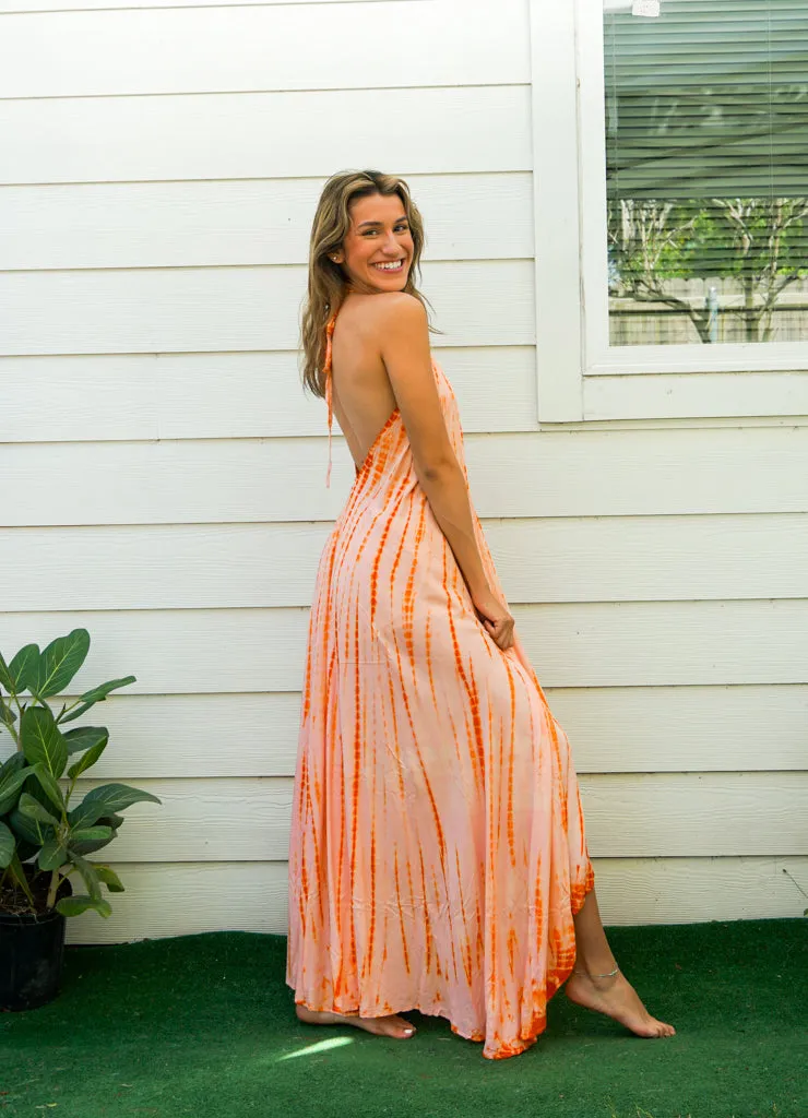 Sunset Glow Tie Dye Maxi Dress
