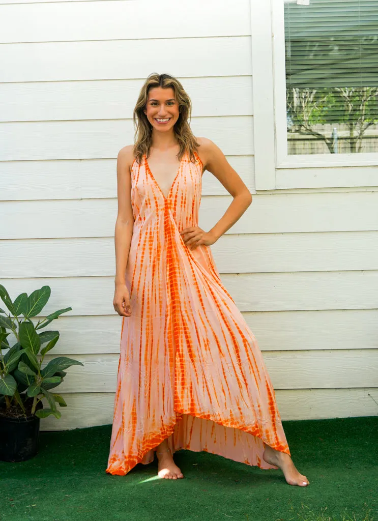 Sunset Glow Tie Dye Maxi Dress