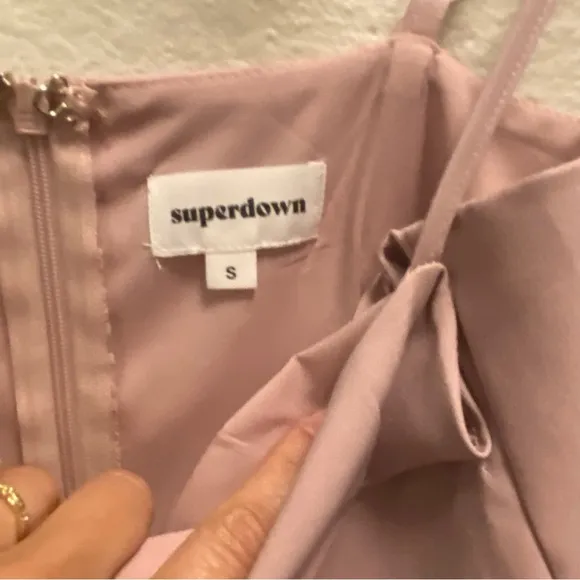 Superdown Sophy Fitted Mini Dress in Pink Small