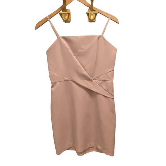 Superdown Sophy Fitted Mini Dress in Pink Small
