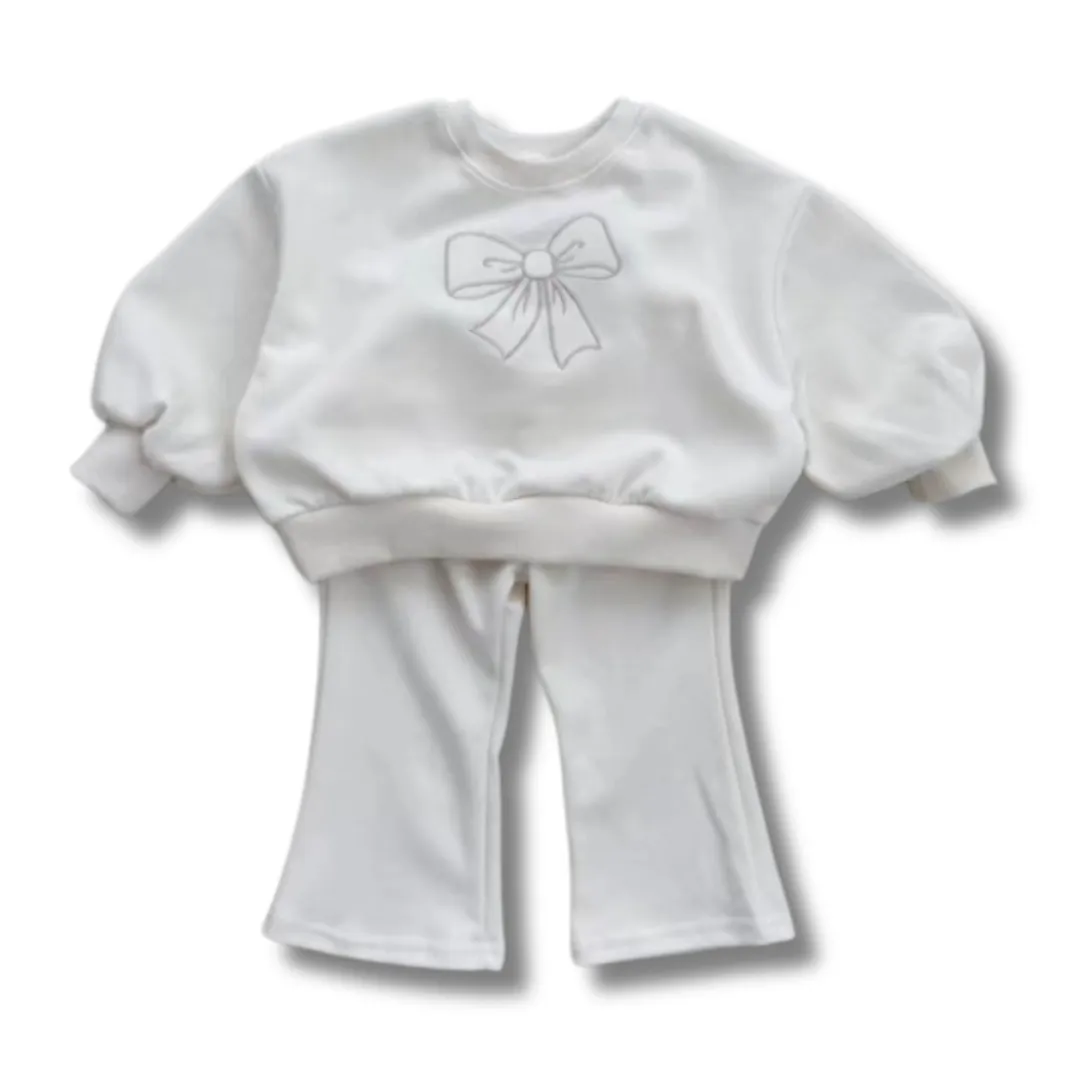 Supersoft Flared Jumper Set - White