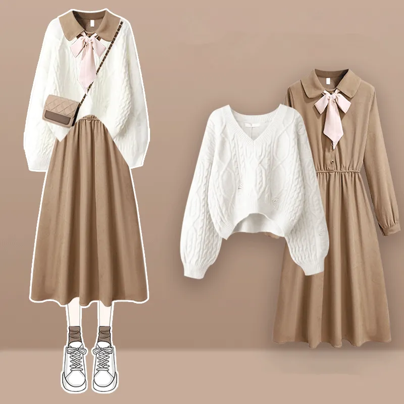 Sweater   Dress Two-piece Set UB99161