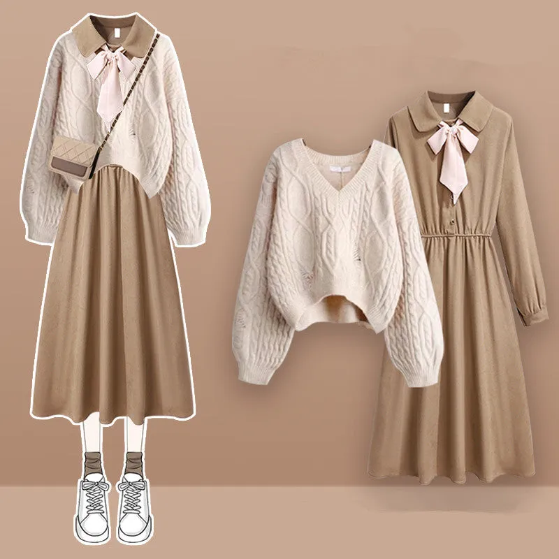 Sweater   Dress Two-piece Set UB99161
