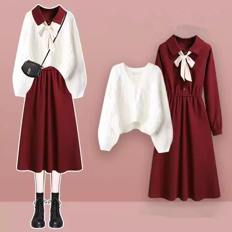 Sweater   Dress Two-piece Set UB99161