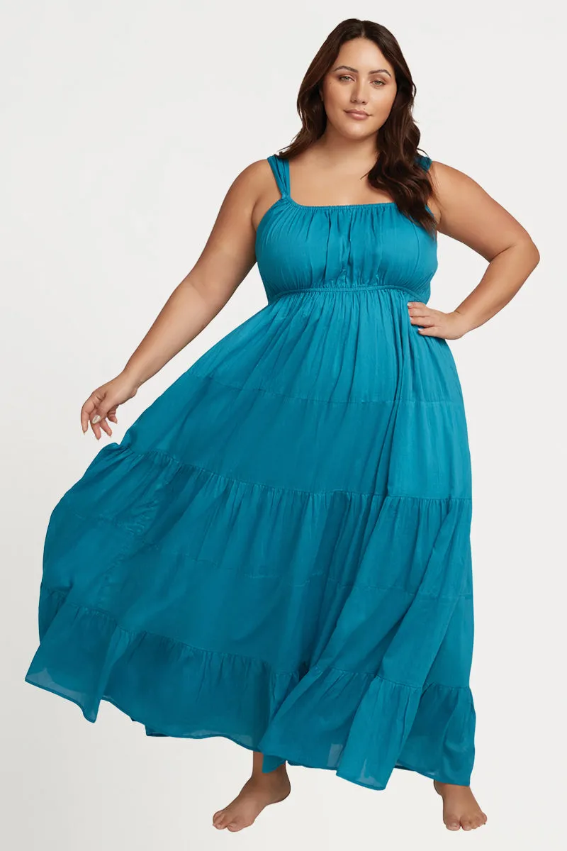 Teal Liszt Maxi Beach Maxi Dress