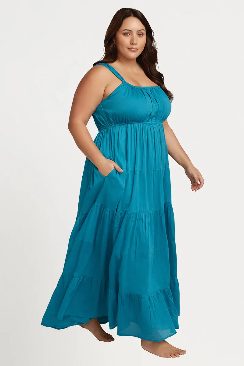 Teal Liszt Maxi Beach Maxi Dress