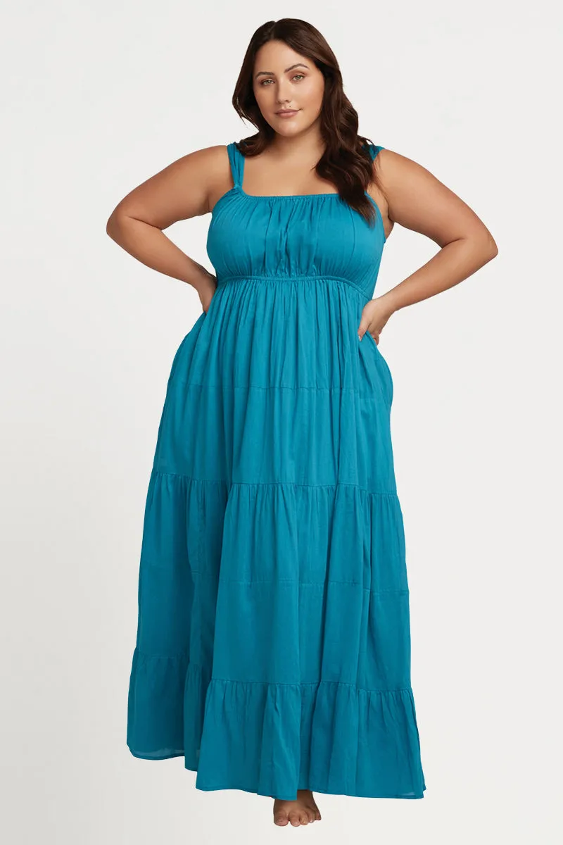 Teal Liszt Maxi Beach Maxi Dress