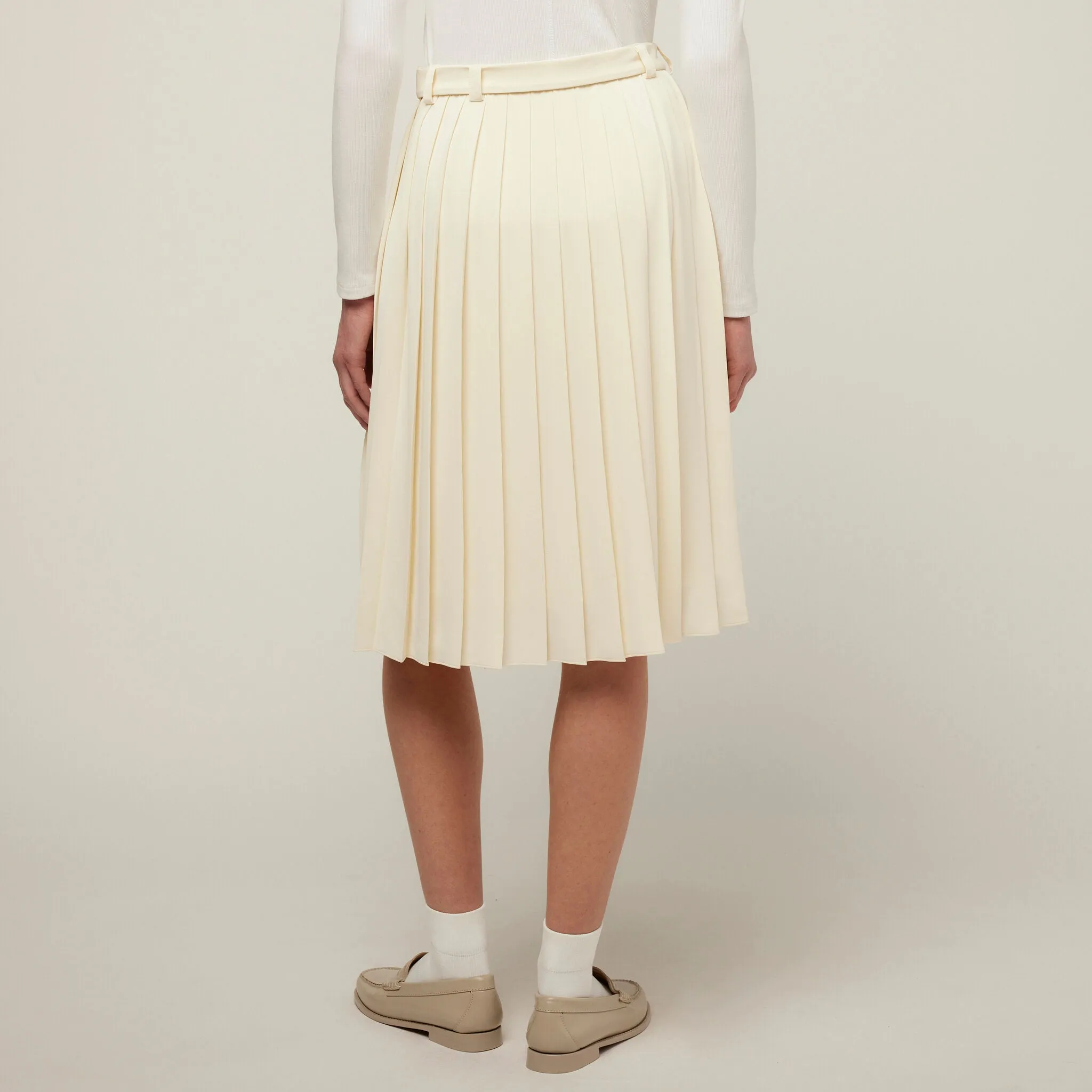 Tech Slk Pleated Skirt