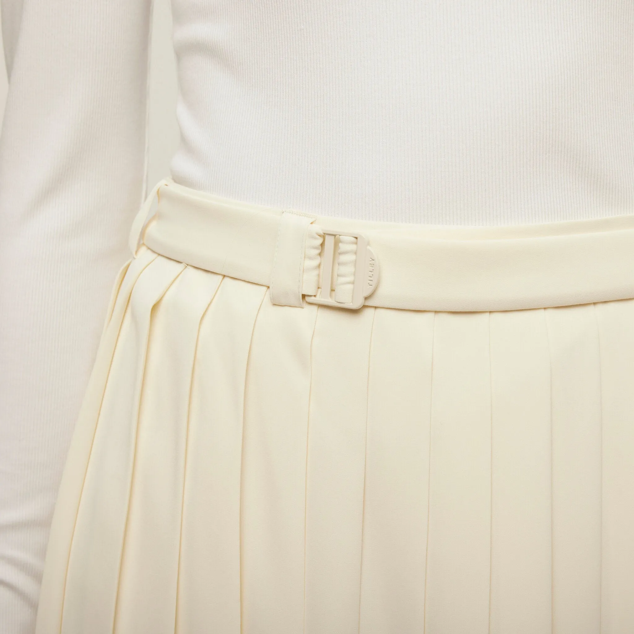 Tech Slk Pleated Skirt