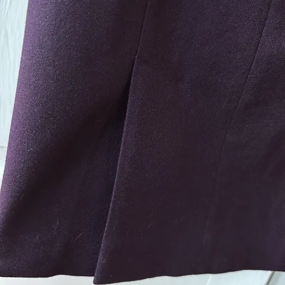 Ted Baker London Eggplant Purple Wool Stretch Pencil Skirt Size 3 Size US 8