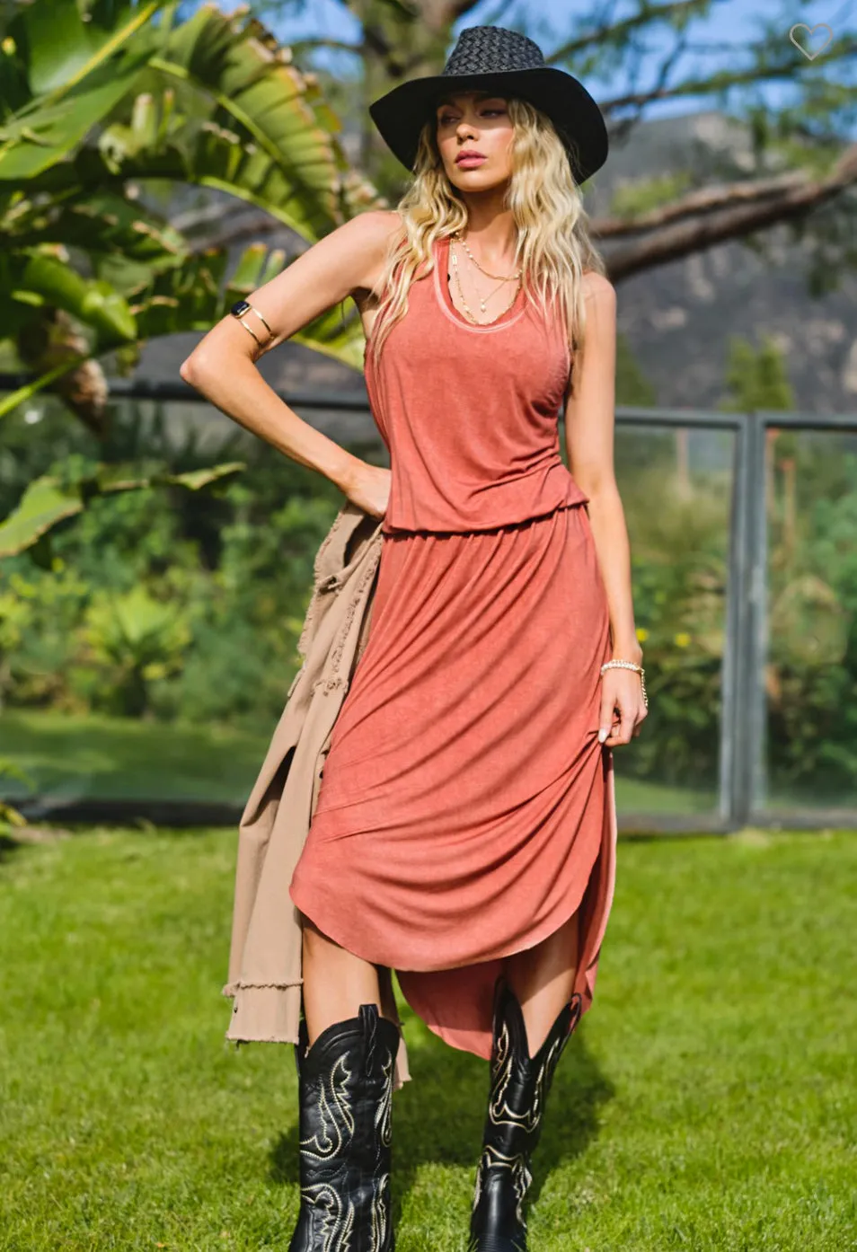 Terracotta Mineral Wash Midi