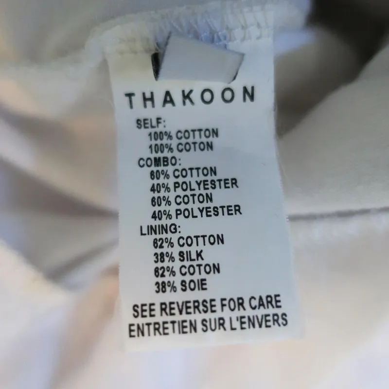 Thakoon T-Shirt Dress White Pleated Cotton Size Extra Small Short Sleeve Mini