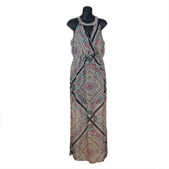Thalia Sodi BOHO embellished halter neck maxidress, size medium