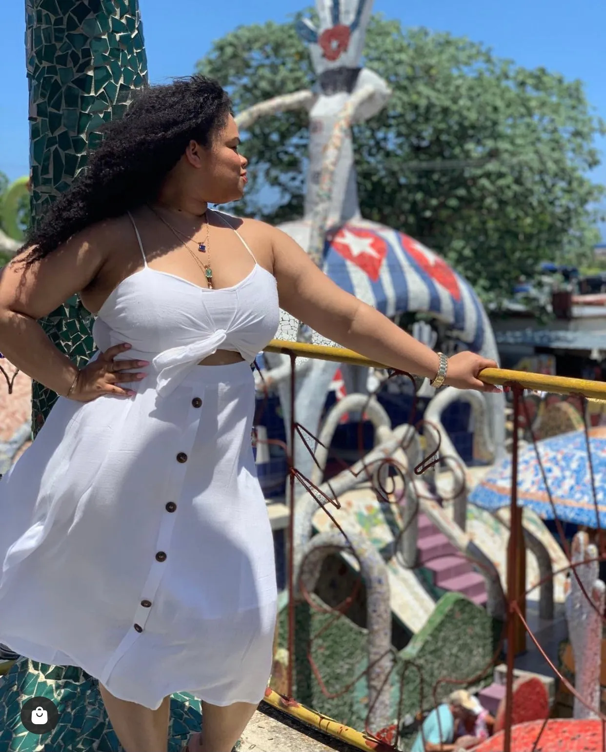 The Havana White Linen Button Down Dress