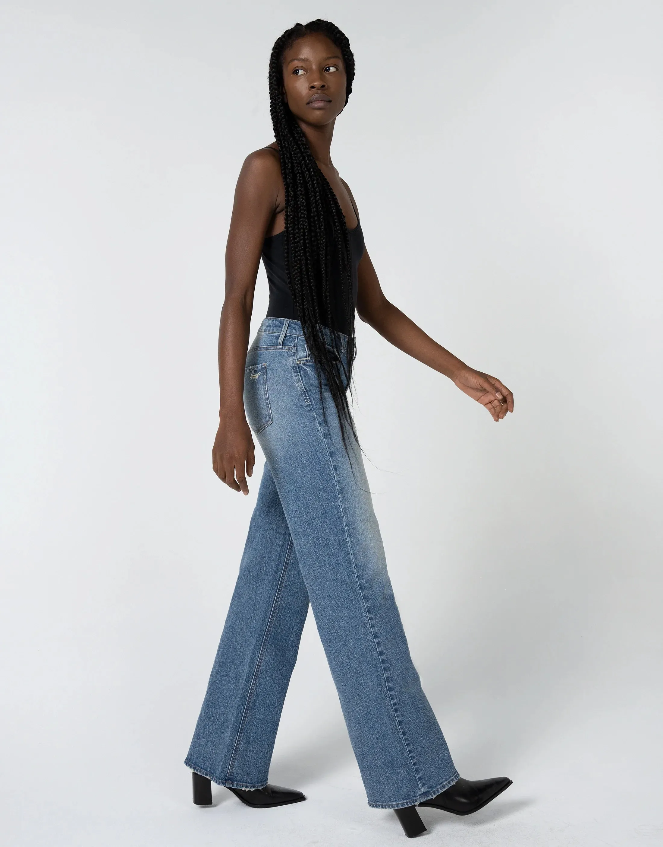 The Jolene High Rise A Line Flares - Reflecting