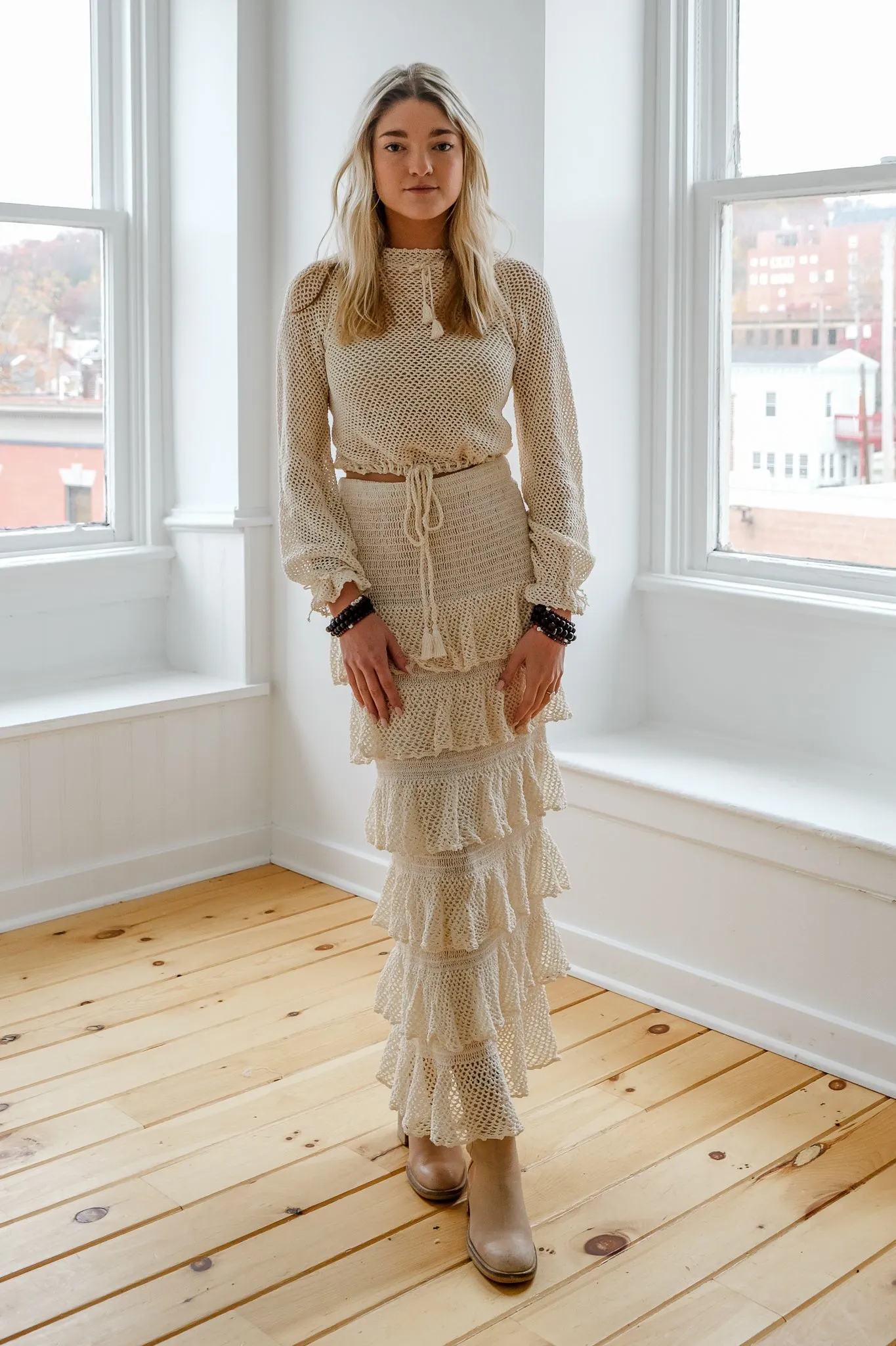 The Maxi Skirt in Ivory