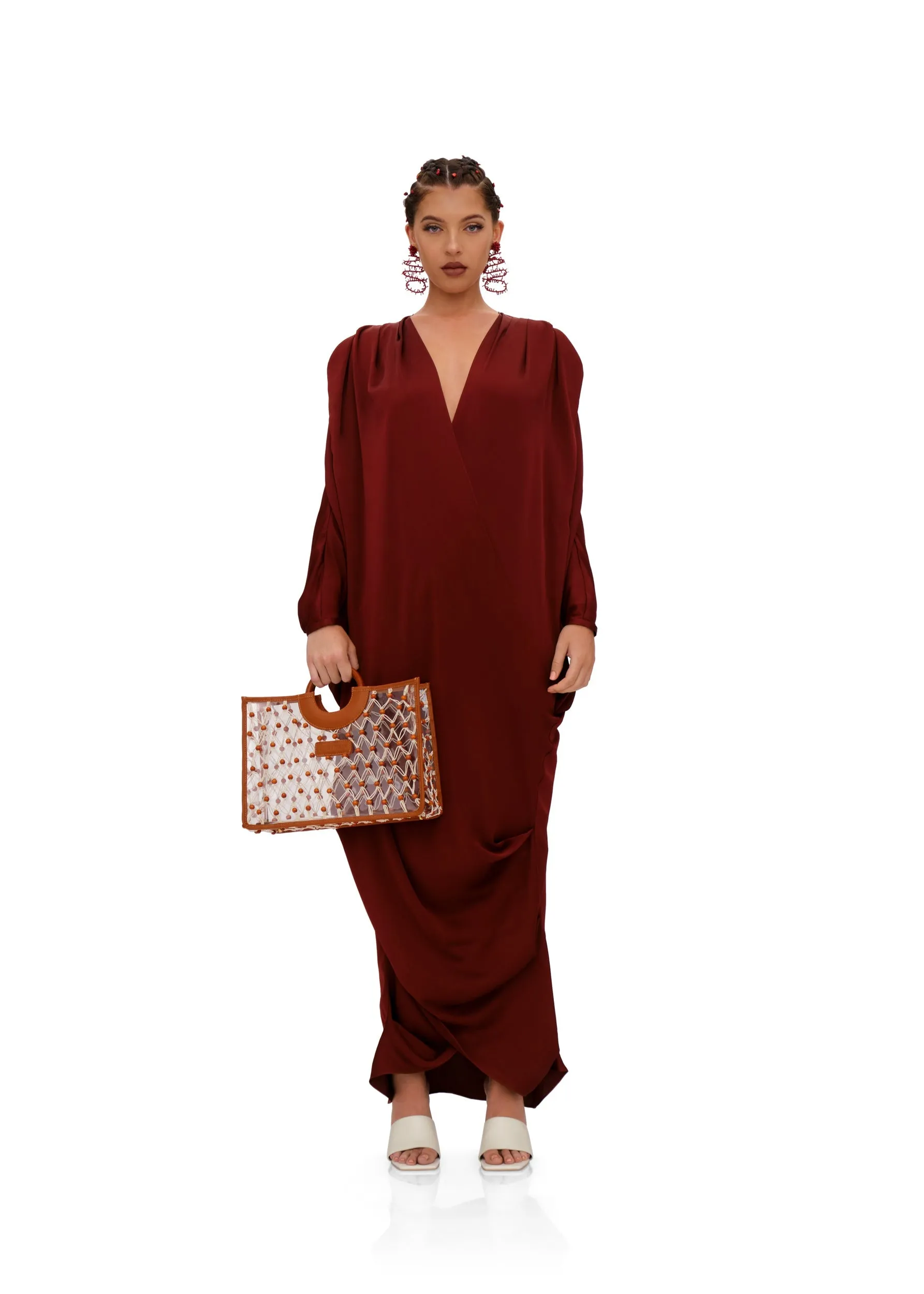 TIBARA KAFTAN DRESS - CINNAMON