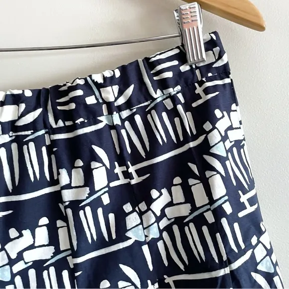 Tory Burch Navy A-Line Pleated Skirt, Women Size 8