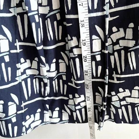 Tory Burch Navy A-Line Pleated Skirt, Women Size 8