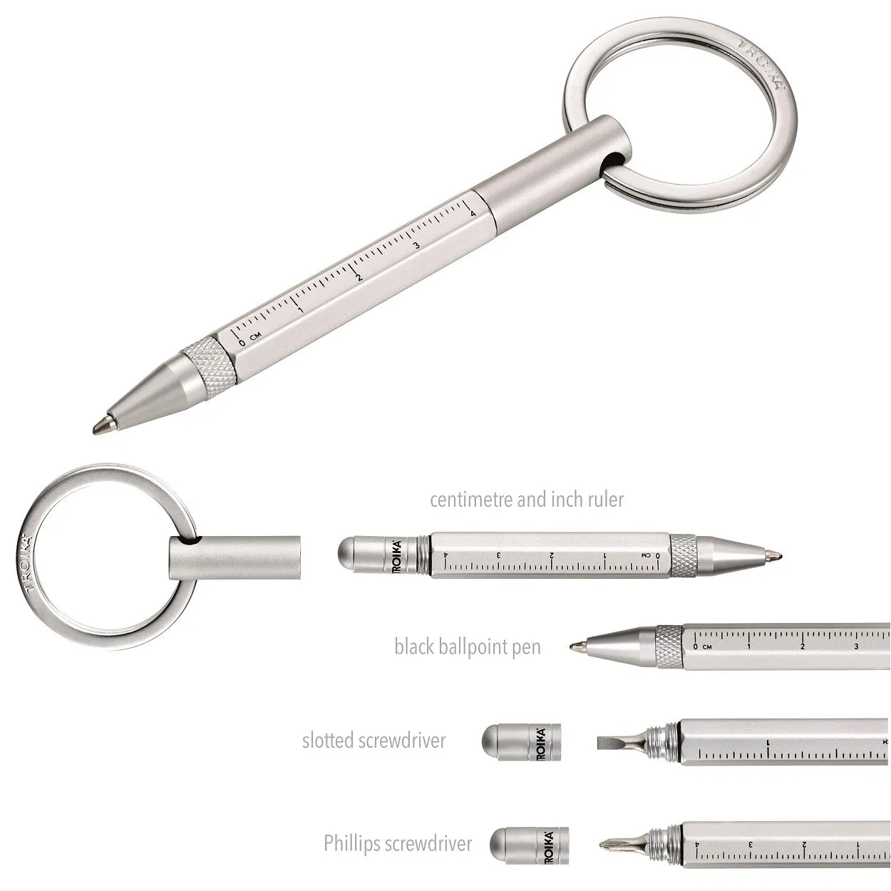TROIKA Ink Refill: Mini 4cm Refill for TROIKA Micro Ballpoint Keyring Pens: Set of 10