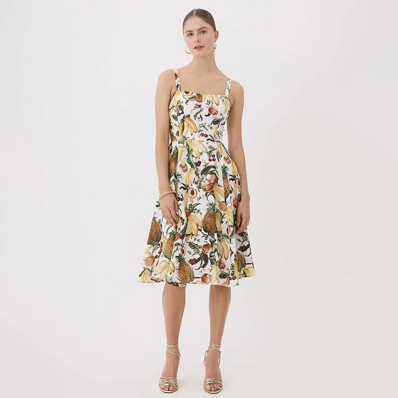 Tropicana Bustier Midi Dress