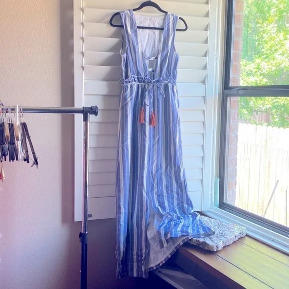 Tularosa Revolve Maxi Dress Blue White Small