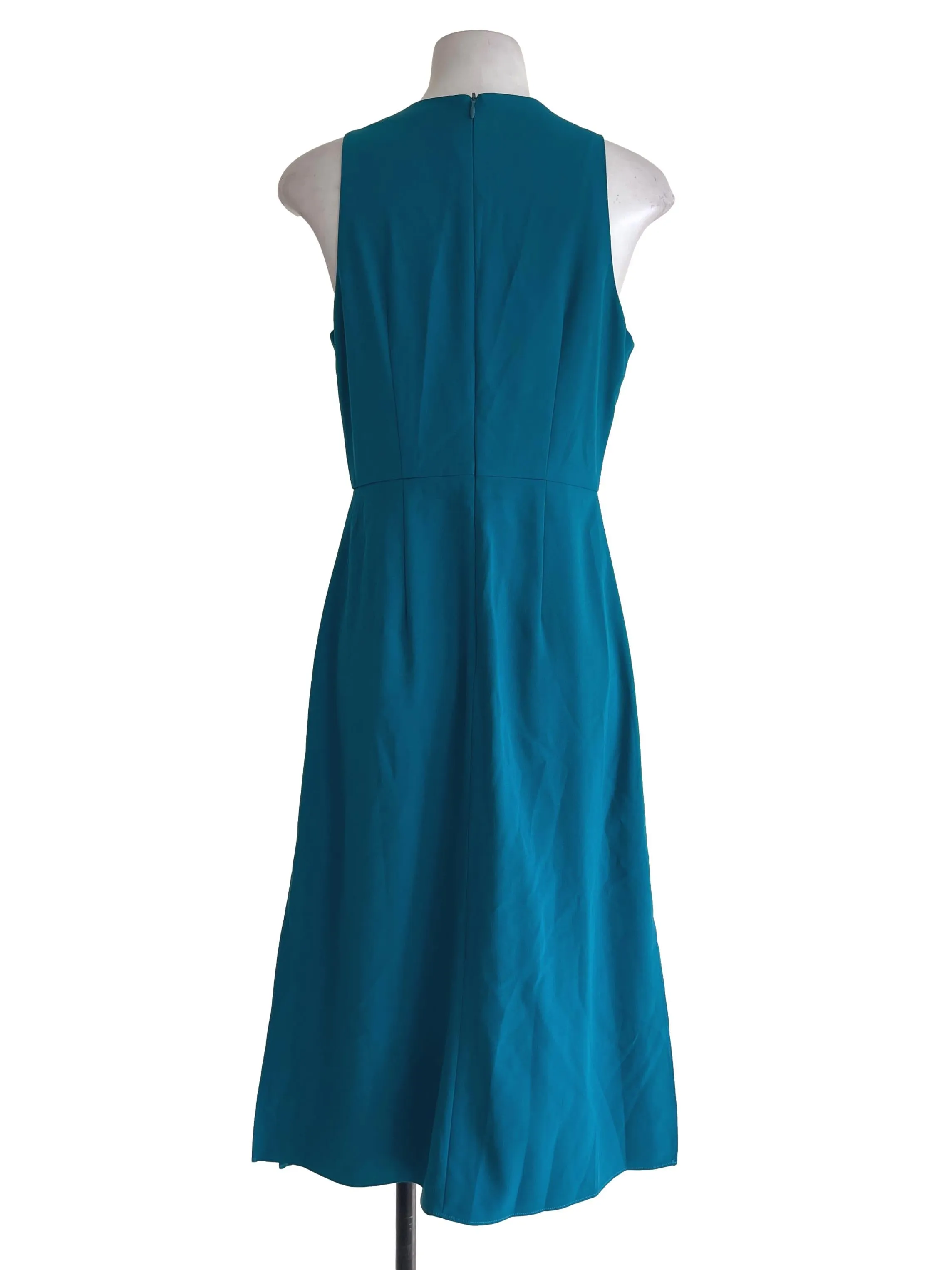 Turqoise Long Pleated End Dress