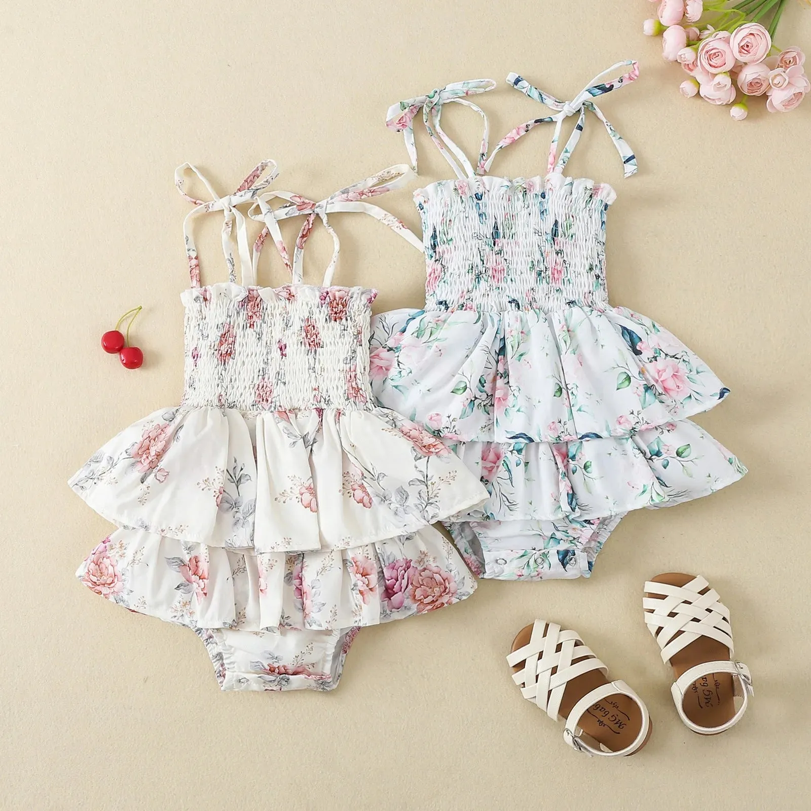 Tutu Floral Ruffle Romper