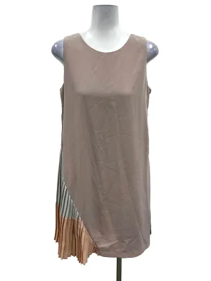 Two Toned Pleated Shift Dress
