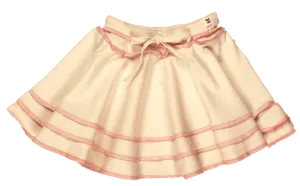 TwOOwls Natural/Pink Baby ChaCha Skirt -100% organic cotton