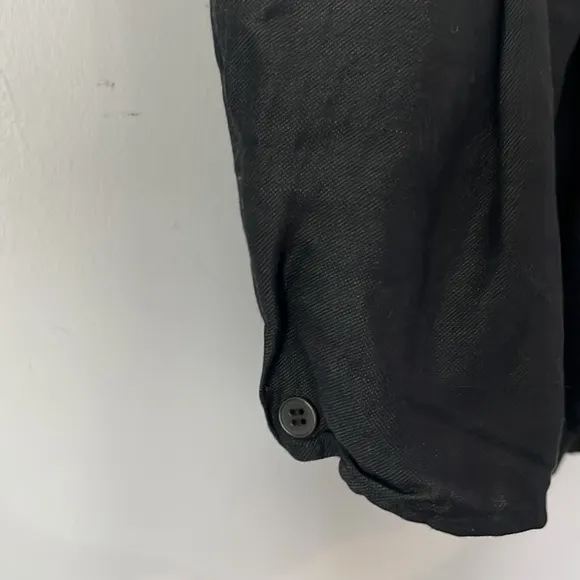 Ulla Johnson Black Pleated Zipper Mini Shorts