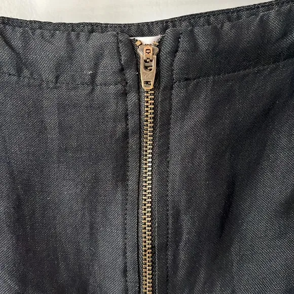 Ulla Johnson Black Pleated Zipper Mini Shorts