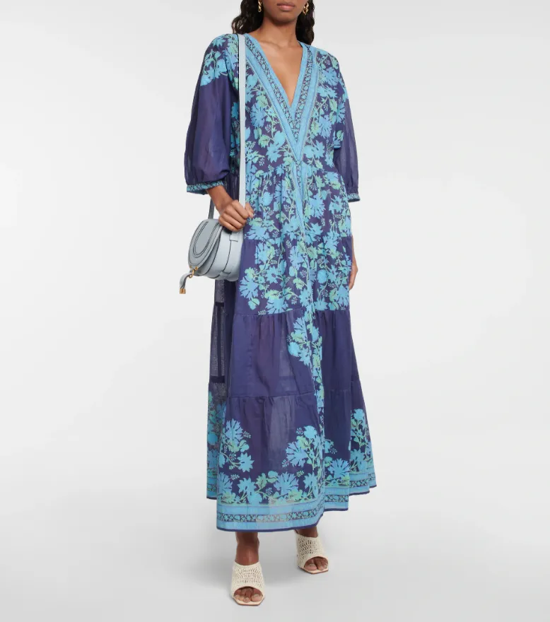 V-Neck Loose Maxi Dress