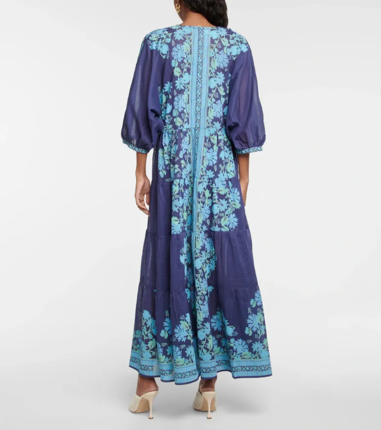 V-Neck Loose Maxi Dress