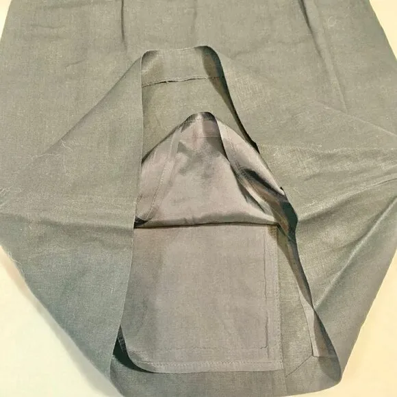 Valentino black pleated lined above knee fitted a-line pencil skirt