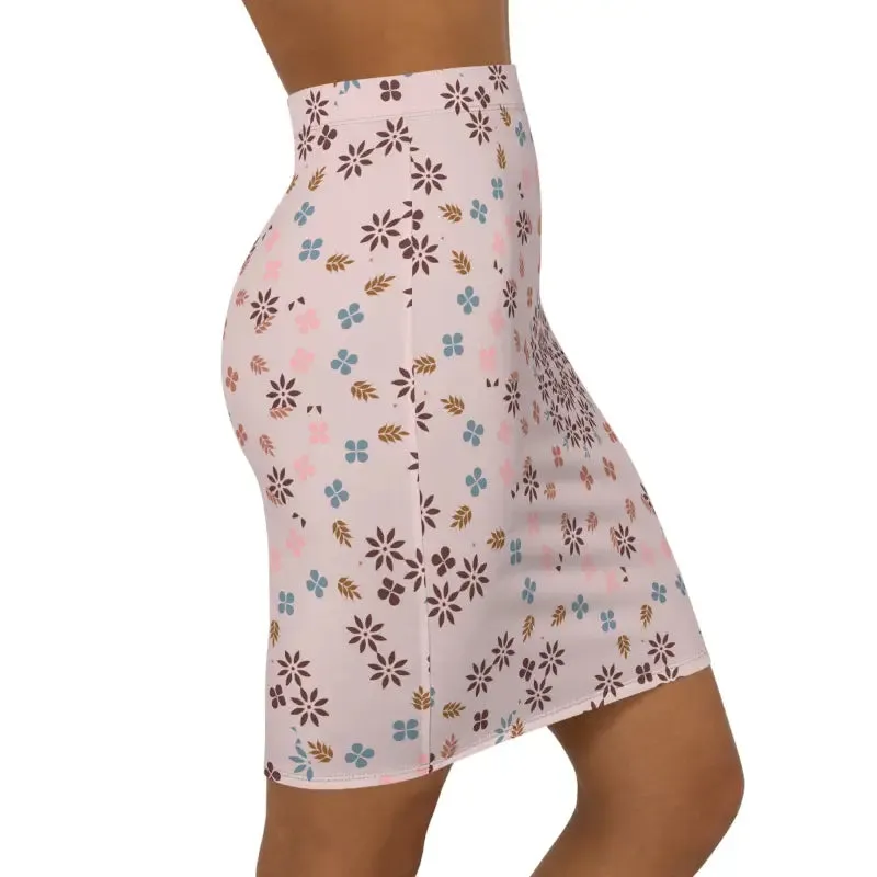 Vibrant Floral Pattern Womens Mini Skirt