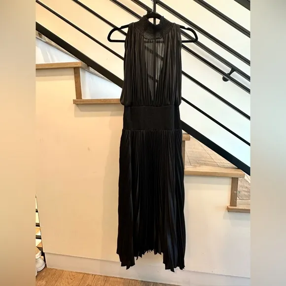 Vici Pleated Sleeveless Dress