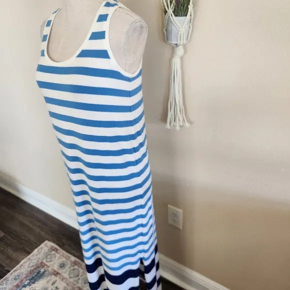 Vineyard Vines Womens Engineered Stripe Maxi Dress Size XS Pima Cotton Preppy