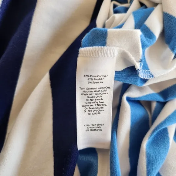Vineyard Vines Womens Engineered Stripe Maxi Dress Size XS Pima Cotton Preppy