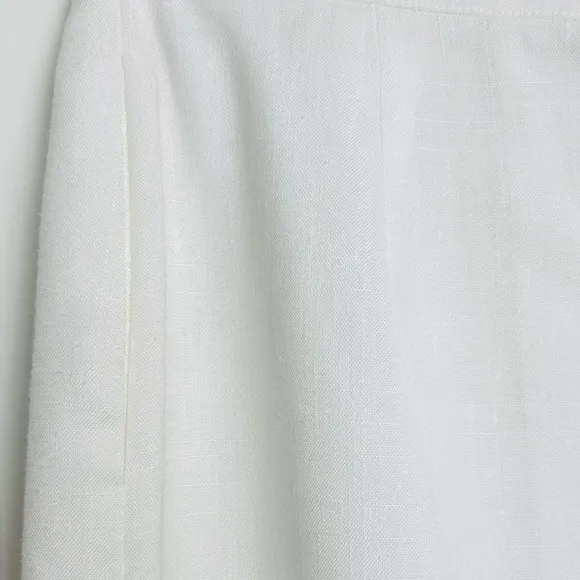 Vintage 1970 Prophecy crisp white high waisted pencil skirt size 10