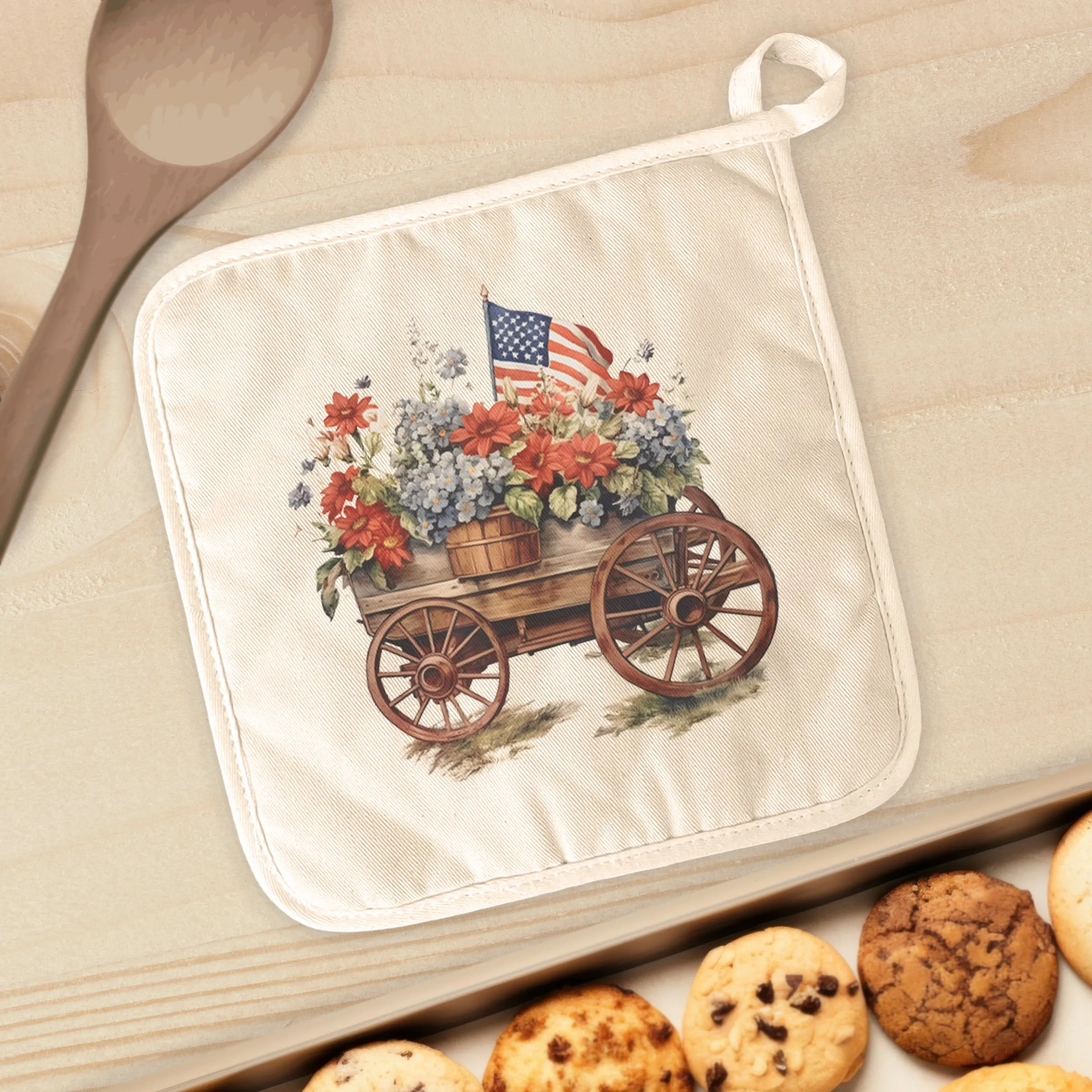 Vintage Carriage Planter - Cotton Pot Holder