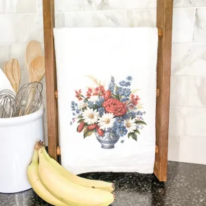 Vintage Daisy Vase - Cotton Tea Towel