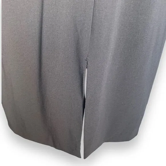 Vintage Giorgio Armani Classico Skirt Black High Waisted Tailored Pencil Wool
